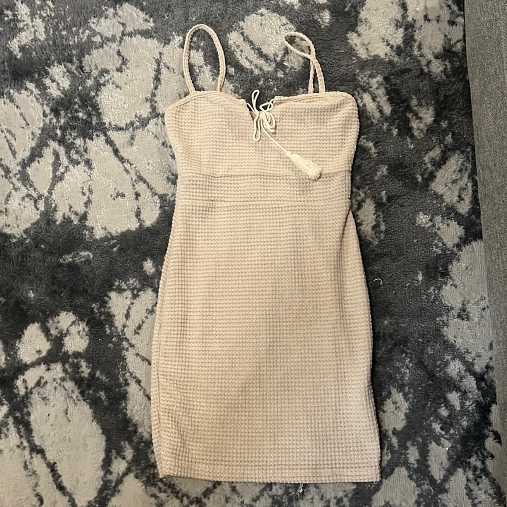 Cream crochet dress